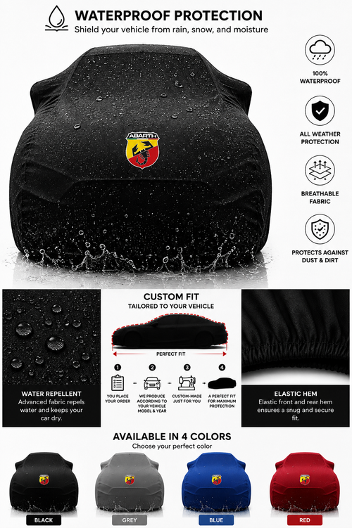Abarth maßgefertigte Outdoor-Autoabdeckung