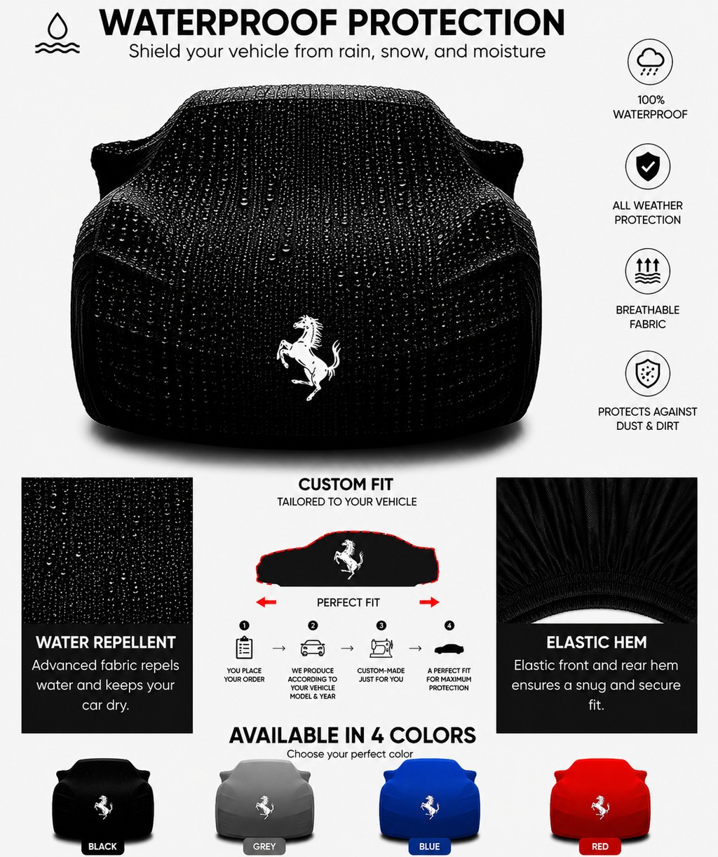 Cubierta exterior para coche a medida Ferrari