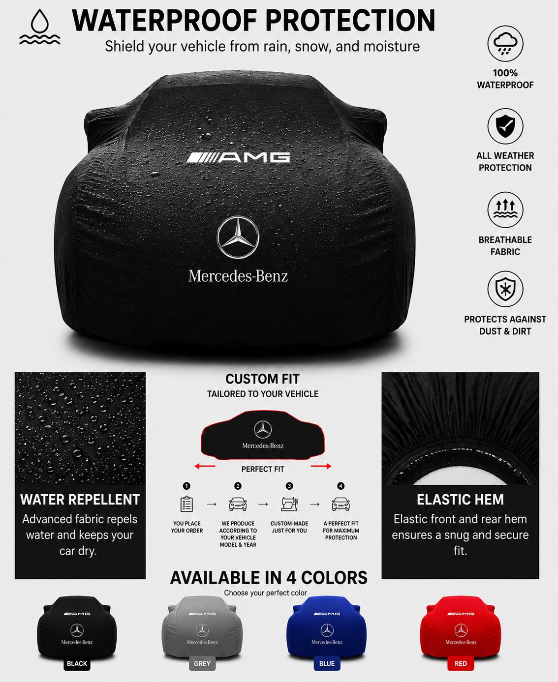 Mercedes Benz - AMG maßgefertigte Outdoor-Autoabdeckung