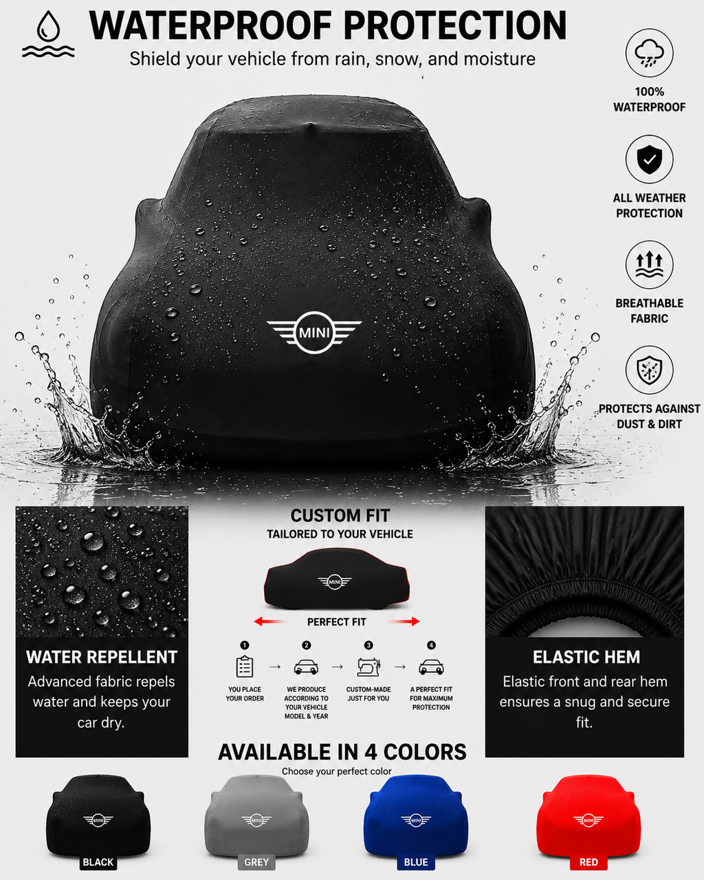 Mini Cooper - John Cooper maßgefertigte Outdoor-Autoabdeckung